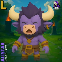 Chibi Alistar - League of Legends Fan Art 3D Model