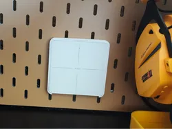 Flat Head Bear Four-Button Switch Pegboard Wall Mount - Free 3D Print Model
