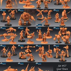 Gear Town Set / Steampunk & Construct Collection / Pre-Supported