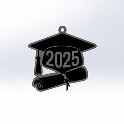 Graduation Keychain 2025 – Cap and Diploma Charm