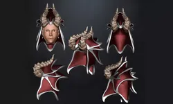 I will create 3d cosplay mask oni mask for 3d printing 3D model
