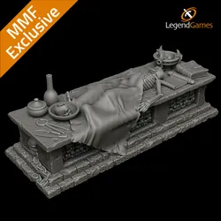 LegendGames Necromancer Workbench with skeleton - MyMiniFactory Exclusive