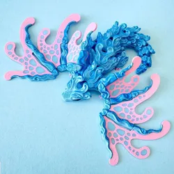 mist dragon — articulated flexi print-in-place fidget fantasy creature