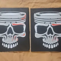 Piston skull art