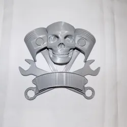 Piston Skull Decoration