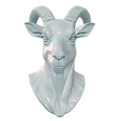 Serene Ram Head Bust