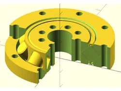 Slew bearing with crossed cylinder rollers