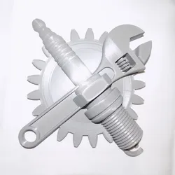 Spanner Gear Sparkplug Decoration