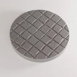 Tabletop RPG Miniature Base  – Damaged Floor  (25/32/40/50mm) | SLA Pre-Supported STL