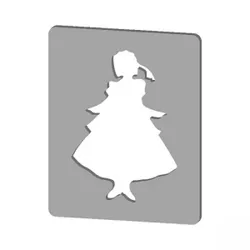 Victorian Maid Silhouette Cookie Frame