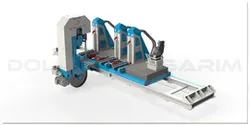 ( 120 cm ) Ağır Tip Dikey Şeritli Testereli Arabalı Tomruk Dilimleme Makine Hattı - (120 cm) Heavy Duty Vertical Band Saw Trolley Log Slicing Machine Line