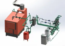 200kWt solid fuel boiler house
