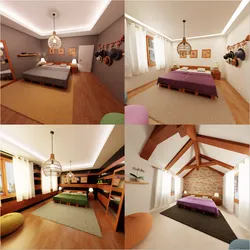 4 Bedroom Interiors with Pallet Beds - Fully Furnished Scenes 3D Model Pack