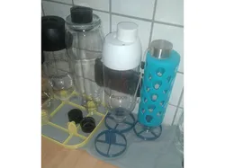 bottle stand for rinsing soda stream old and new, 1x1, 1x2, 1x3, 2x2, 2x3 (stl, 3mf, step and Fusion 360 files)