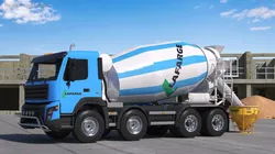 Cement Mixer Truck Lafarge  with Concrete Bucket by Boscaro 3D model