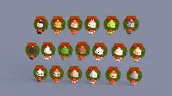 Christmas Wreath Animal Pack 01 3D model