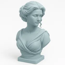 Classical Female Marble Bust Miniature 3D Printable STL.
