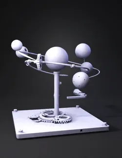 Create a fully functional 3D printable mechanical solar system orrery