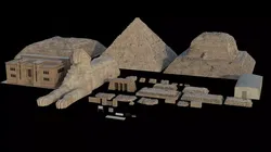 Egypt Giza assets Low-poly 3D model