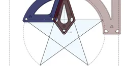 Five Point Star Quilting Template