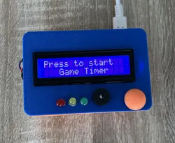 Game Night Timer — Raspberry Pi 3 / 4 / 5 Case (LEDs + 16×2 LCD + Button + Buzzer/Speaker)