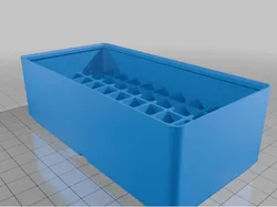 Gridfinity based 9mm stackable ammo boxes - 50 & 100 count sizes