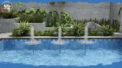 JESSY jet cluster lumion fountains Low-poly 3D model