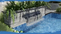 JOEY 2m wide sheet lumion fountain Low-poly 3D model