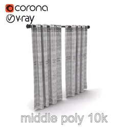 Lace Curtain Panels Ethereal Ambiance model pack Low-poly 3D model