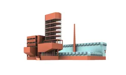 Leicester University Engineering Building Low-poly 3D model