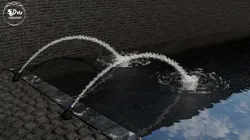 LUMION ANIMATED FOUNTAIN  jet arc fountain LOW ANGLE FLOW FROTH 3D model