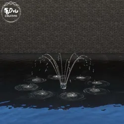 Lumion fountain - animated Low-poly 3D model