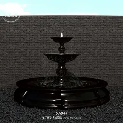 Lumion fountain - animated Low-poly 3D model