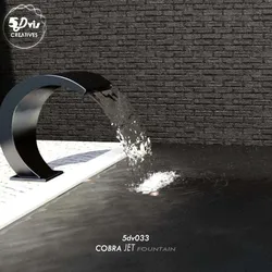 Lumion fountain - animated Low-poly 3D model