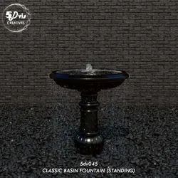 Lumion fountain - animated Low-poly 3D model