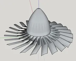 Main Turbine Blade for a Jet Engine