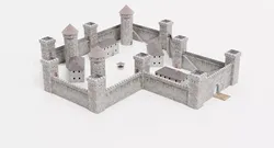 Medieval Castle V2 - Stone Fortress Architecture 3D model
