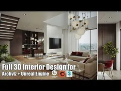Modern Interior Living and Dining 3ds Max Corona Unreal Engine 5 3D model