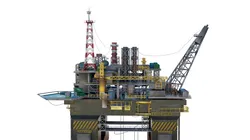 Oil Rig Realistic Industrial 3D Model 3D model