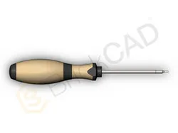 Printable Robertson Screwdriver | Ready for SLA, SLS, FDM | Length: 3-1/8″ | Overall Width: 5/32″