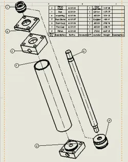 Tie Rod Hydraulic Cylinder 80x35x400 mm