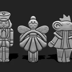 3D Printable Christmas - Nutcracker - Princess - Mouse King  STL 3D print model
