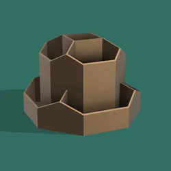 3D Printable Modular Desk Organizer – 9-Slot Pen & Stationery Holder (STL/STEP)