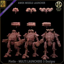 Amok Pintle Multi Launchers - 3 Designs - Triple / Quad Havok / 6 Shot Special