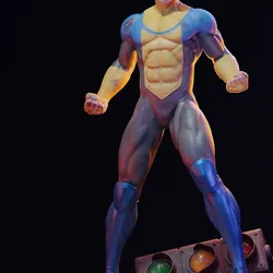 Fan Invincible – Battle-Damaged Hero STL