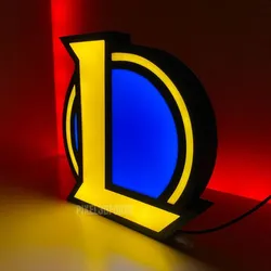 League of Legends Logo Lamp Lightbox print model 3D print model