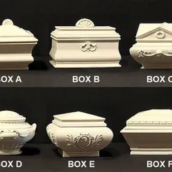SIX DECORATIVE BOXES