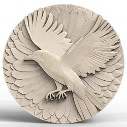 3D Model STL File for CNC Router/Laser & 3D Printer A Crow that Can Fly Without Flapping Its Wings