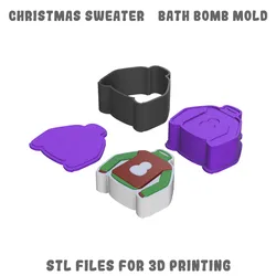 Christmas sweater bath bomb mold