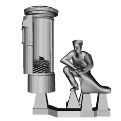 FG07 - Postman and Post Box  (N Scale) 1:152